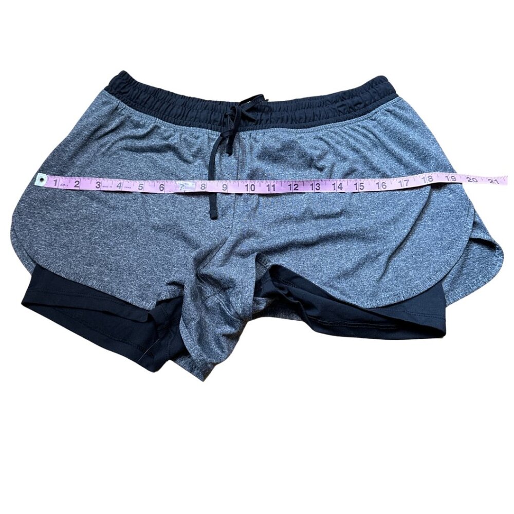 SOLD champion double layer black and grey gym shorts size medium - Picture 8 of 13
